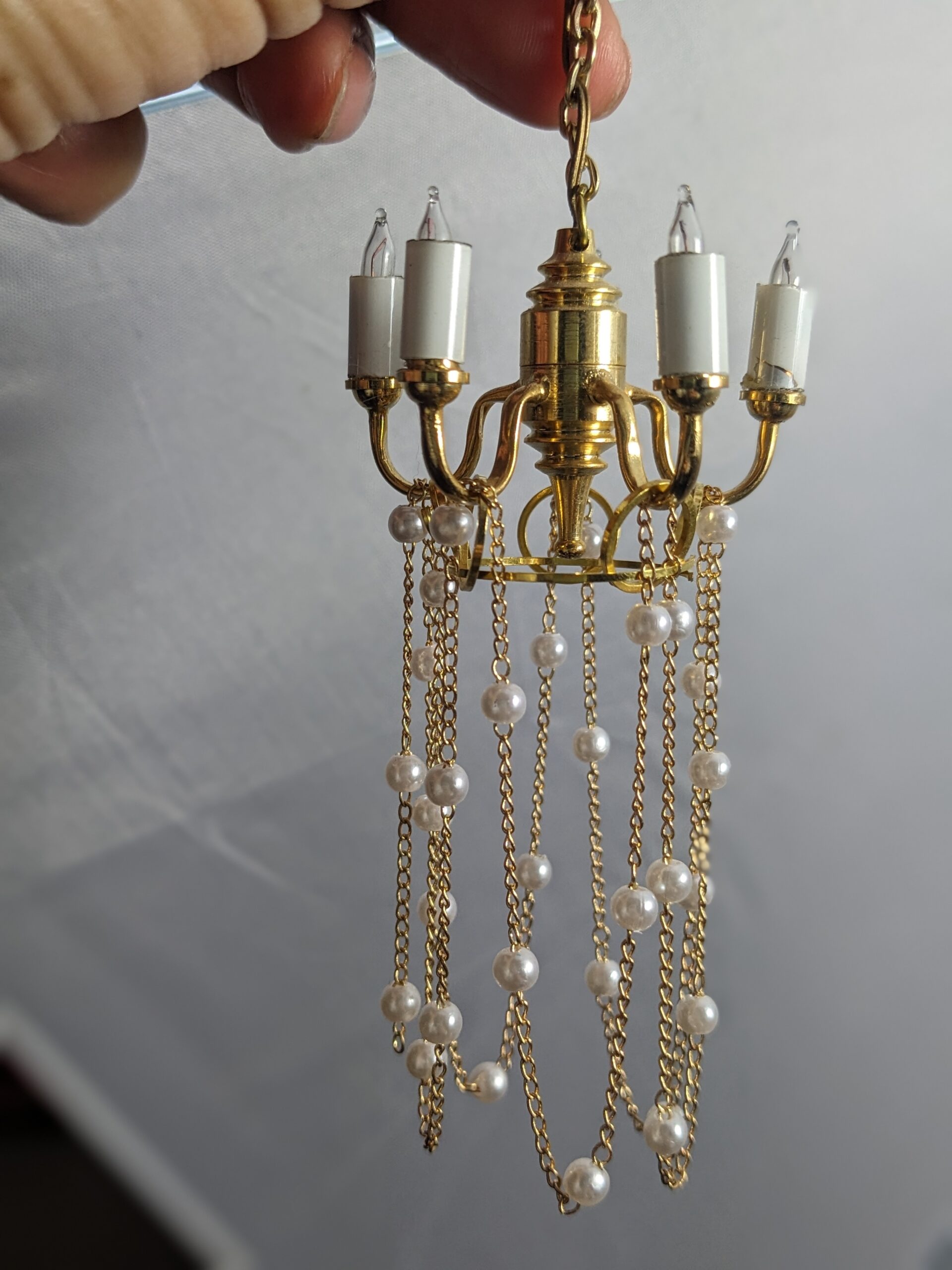 Saturday: Miniature Chandelier Refurbishing
